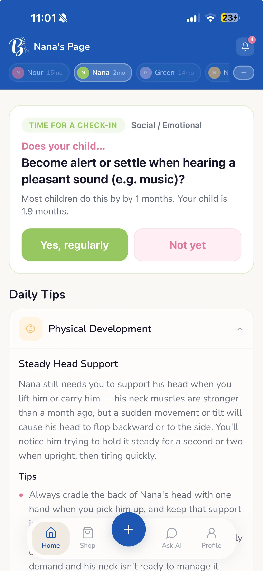 An expanded Brightr daily tip for a specific week, with milestones and practical steps